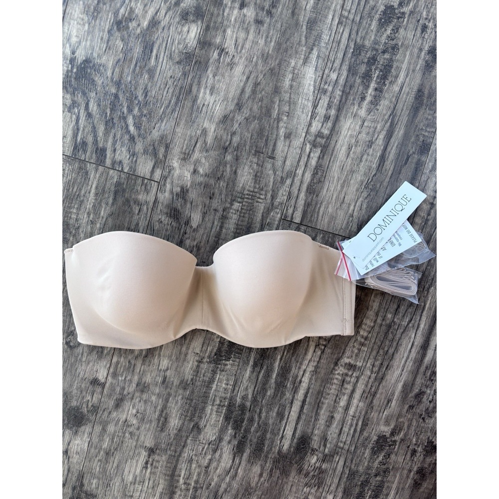 NWT Dominique Apparel Strapless Convertible Underwire Bra 36C Mocha
